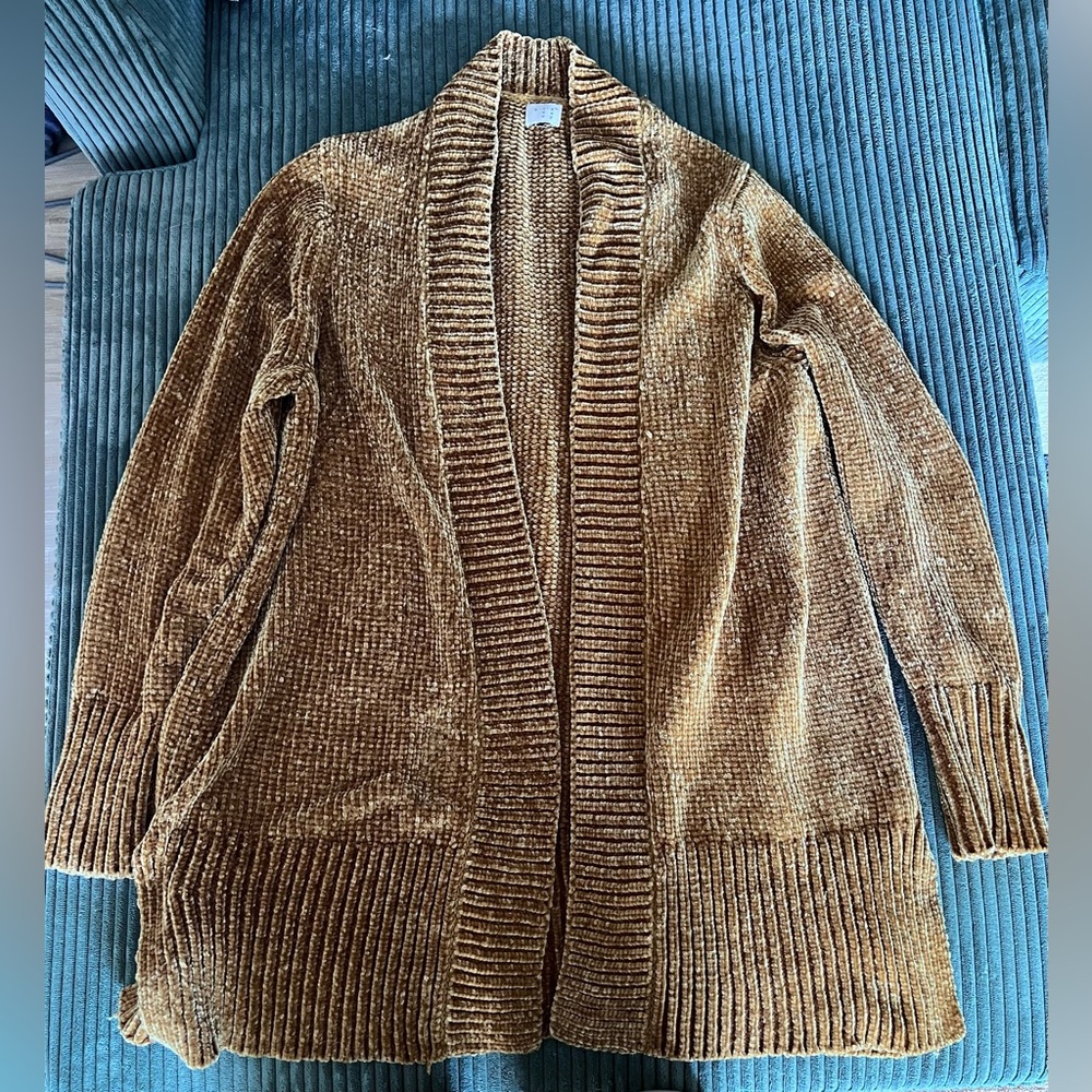 ✨Target brownish gold Cardigan  with Ribbed Shawl Collar
